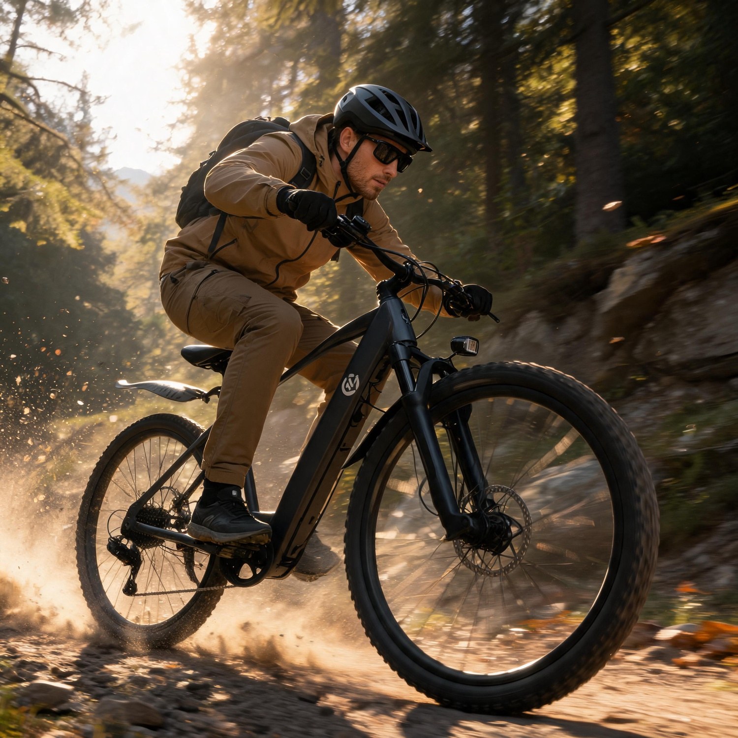 Mountain Biking Jumps - Электрический горный велосипед, полная подвеска, мотор