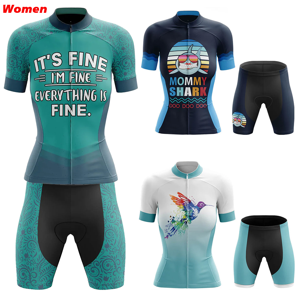 Mountain Biking Shorts Women - I'm Fine Полиэстер Одежда для велоспорта