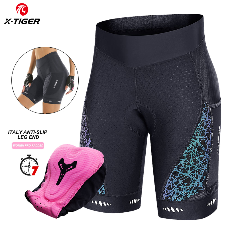 Mountain Biking Shorts Women - Велосипедные шорты X-TIGER для женщин, соревновательные