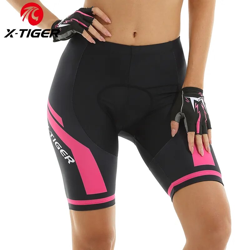 Mountain Biking Shorts Women - Женские велосипедные шорты X-TIGER, 3D гелевые